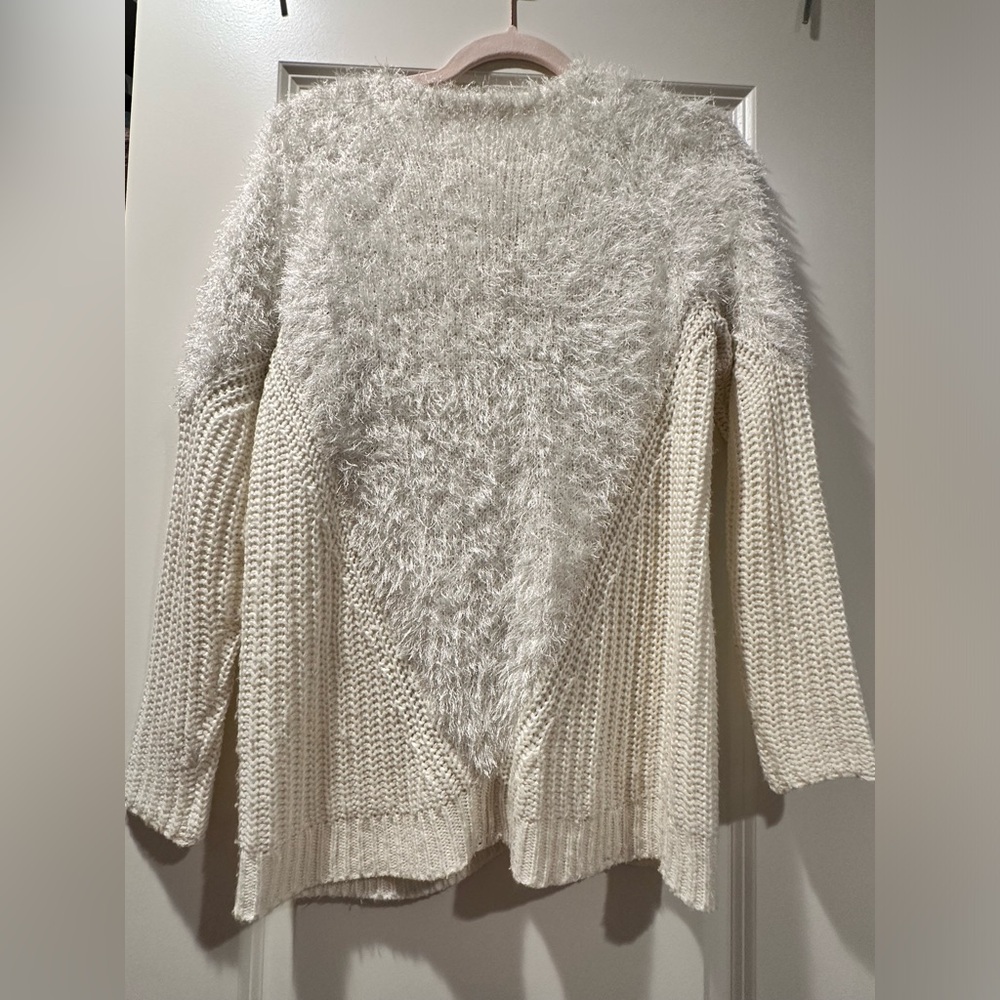 Off white sweater. Unique with 2 different textures.